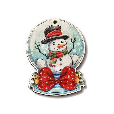 Single Face Printed Wood Big Pendants LS-WOOD-H102-02D-1