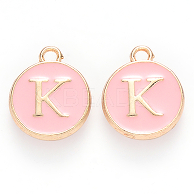 Golden Plated Alloy Enamel Charms ENAM-S118-07K-1