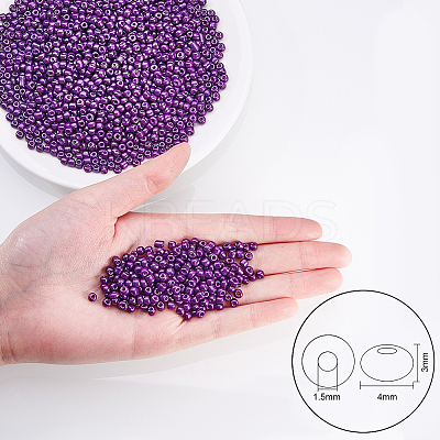6/0 Baking Paint Glass Seed Beads SEED-OL0002-09-4mm-10-1