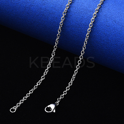 Non-Tarnish 304 Stainless Steel Cable Chain Necklace NJEW-S420-007B-P-1