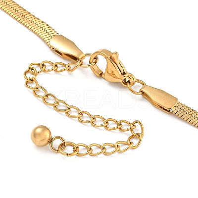 Bowknot 304 Stainless Steel Snake Chain Pendant Necklaces for Women NJEW-G151-01G-1