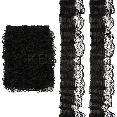 10M Polyester Pleated Lace Trim OCOR-CY0002-17C-1