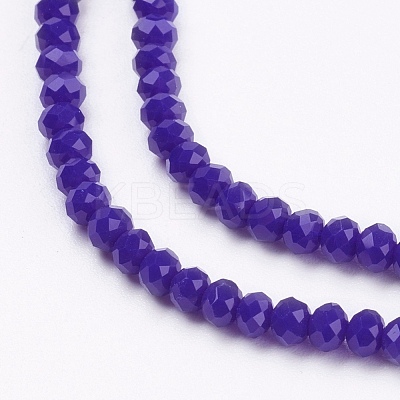 Opaque Solid Color Glass Bead Strands X-GLAA-F076-A05-1