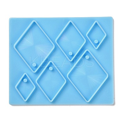 Rhombus Shape Holographic Pendant DIY Silicone Mold LS-DIY-K063-10-1