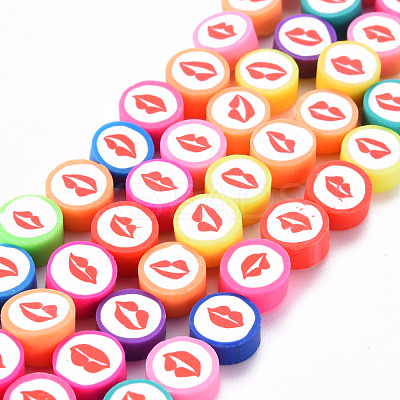 Handmade Polymer Clay Beads Strands CLAY-N008-015-1