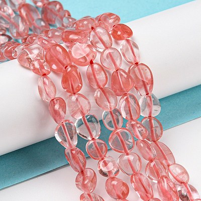 Cherry Quartz Glass Beads Strands LS-G-P497-01A-10-1