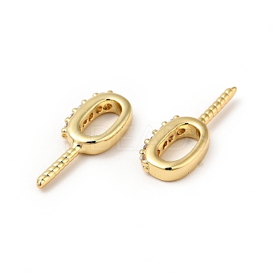 Rack Plating Brass Micro Pave Clear Cubic Zirconia Peg Bails LS-KK-H431-58G-1