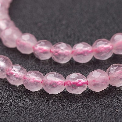 Natural Rose Quartz Beads Strands X-G-G099-F4mm-15-1