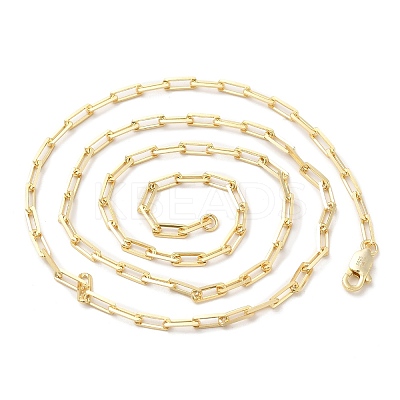 925 Sterling Silver Paperclip Chain Necklace NJEW-I124-006-1