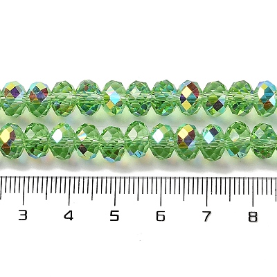 AB Color Plated Transparent Electroplate Beads Strands EGLA-H104-06J-1