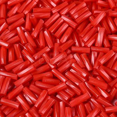 Baking Paint Glass Twist Bugle Beads SEED-C004-02Q-1