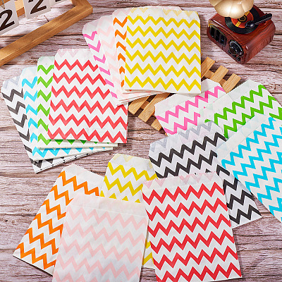 40Pcs 8 Colors Kraft Paper Bags CARB-TA0001-11-1