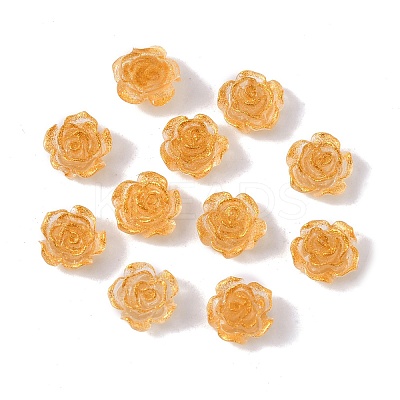 Camellia Resin Cabochons MRMJ-WH0064-51B-10-1