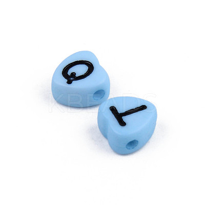 Opaque Acrylic Enamel Beads X-MACR-S273-37-1