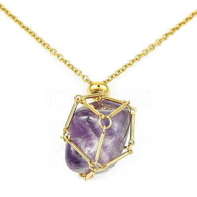 304 Stainless Steel Macrame Pouch Braided Gemstone Holder NJEW-JN04468-05-1