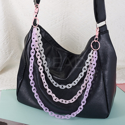 Macaron Color 3-Color Acrylic Cable Chain 3 Layer Chain Belts for Pants HJEW-TAC0118-1
