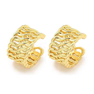 Brass Cuff Earrings EJEW-C104-144G-1