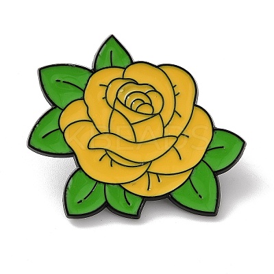 Rose Flower Enamel Pins JEWB-Z048-05EB-04-1