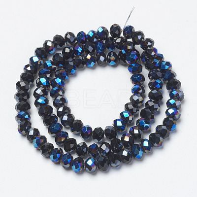 Electroplate Glass Beads Strands EGLA-A034-T6mm-I03-1