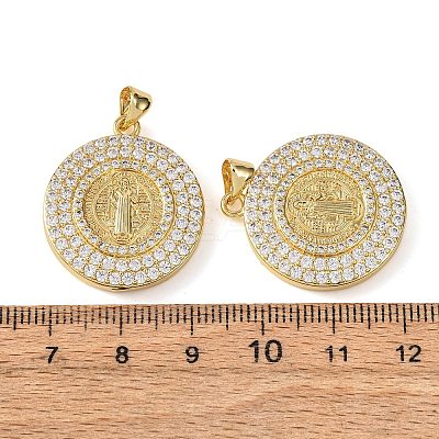 Brass Micro Pave Cubic Zirconia Pendants KK-H539-17A-04-1