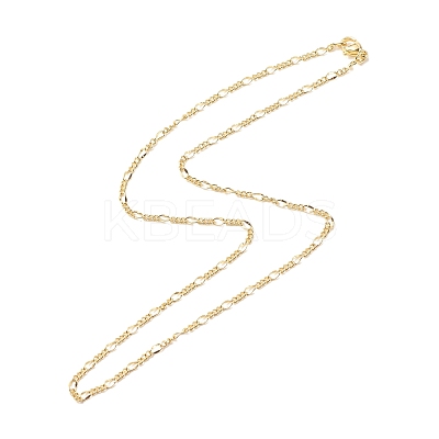 Brass Figaro Chains Necklace for Women NJEW-P265-30G-1