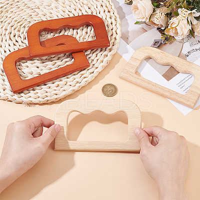4Pcs 2 Colors Rectangle Wooden Bag Handles FIND-PH0059-90A-1