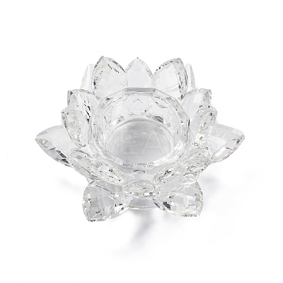 Flower Natural Quartz Crystal Candle Holder Molds AJEW-H154-02A-1