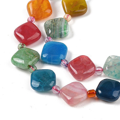 Natural Agate Beads Strands G-P535-A01-01-1