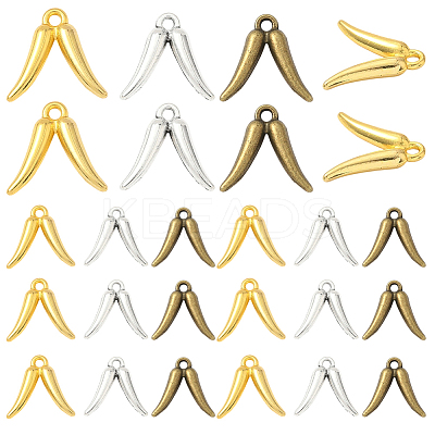 60Pcs 3 Colors  Tibetan Style Alloy Pendants FIND-SC0019-37-1