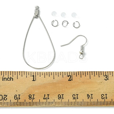 67Pcs 4 Styles 304 Stainless Steel Wire Pendants FIND-FS0002-27-1