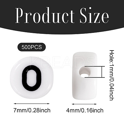 500Pcs Acrylic Beads SACR-TA0001-55O-1