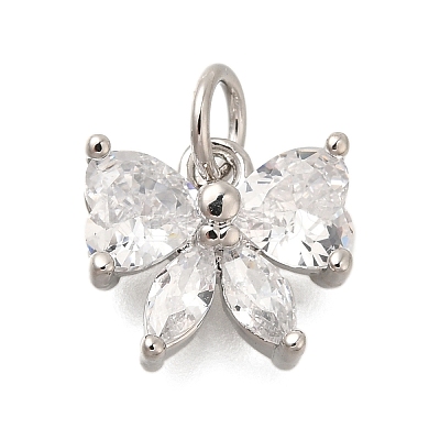 Rack Plating Brass Micro Pave Cubic Zirconia Charms KK-I716-22P-02-1