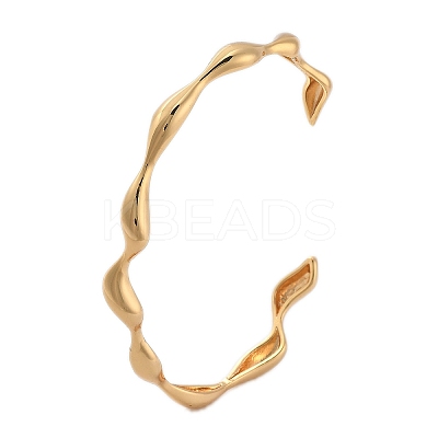 Brass Cuff Bangles for Women BJEW-F482-10G-1