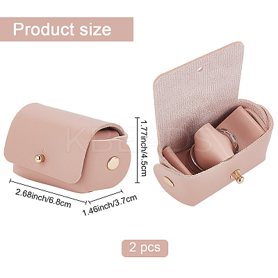 PU Imitation Leather Wedding Ring Pouch ABAG-WH0045-10C-1