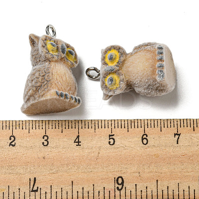 Flocky Resin Pendants RESI-D012-01F-1