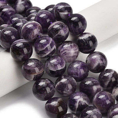 Natural Chevron Amethyst Beads Strands G-I222-14mm-01-1