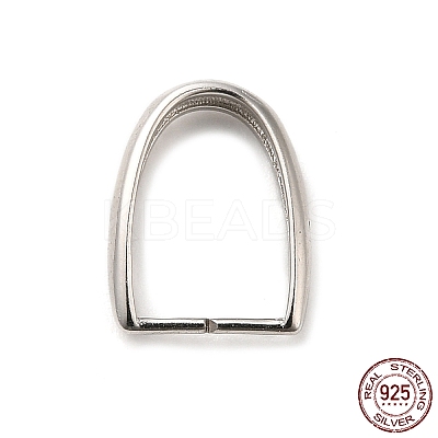 Rhodium Plated 925 Sterling Silver Ice Pick Pinch Bails STER-NH0001-50P-1