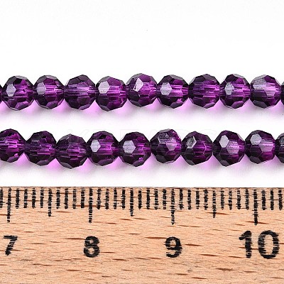 Baking Paint Transparent Glass Beads Strands LS-DGLA-A035-T4mm-A09-1
