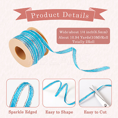 10M Sparkle Jute Ribbon OCOR-TAC0034-12D-1