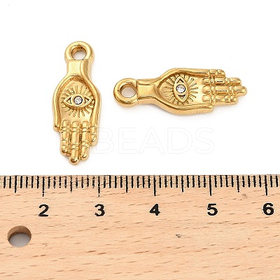 304 Stainless Steel Crystal Rhinestone Pendant STAS-U047-22G-1