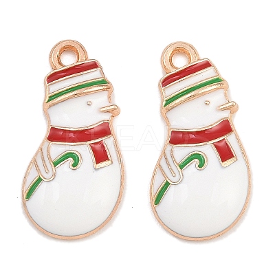 Christmas Theme Alloy Enamel Pendants FIND-I065-02G-KCG-1