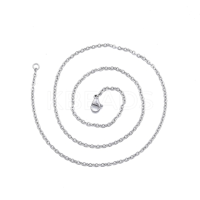 Non-Tarnish 304 Stainless Steel Cable Chains Necklace for Men Women LS-NJEW-N050-A02-S20-1