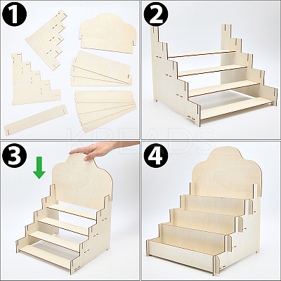 1Pc Wood Display Risers ODIS-CP0001-14-1