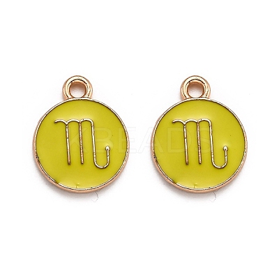 Alloy Enamel Pendants ENAM-S124-01B-14L-1