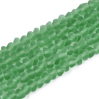 Frosted Transparent Glass Beads Strands GLAA-N016-4mm-27-1