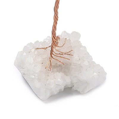 Natural Amethyst Chips Tree of Life Decorations DJEW-P022-01B-01-1