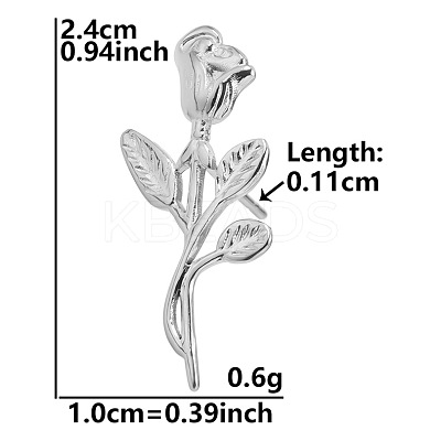 Fashion Leaf 304 Stainless Steel Stud Earrings for Women VG1798-1-1