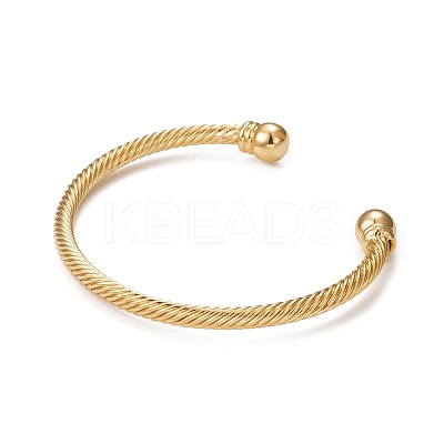 Classic Rack Plating Brass Cuff Bangles BJEW-E071-10G-1