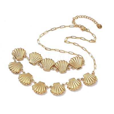 Ocean 304 Stainless Steel Link Chain Necklaces for Women NJEW-A060-01F-G-1