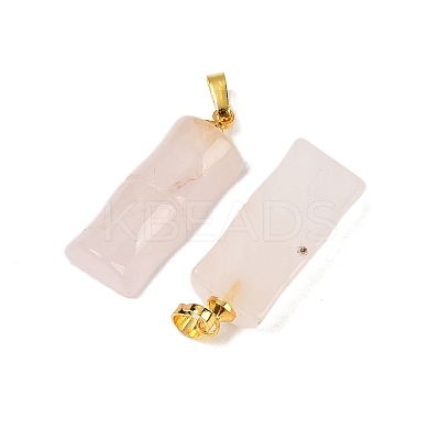 Natural Rose Quartz Pendants G-F795-E01-G-1